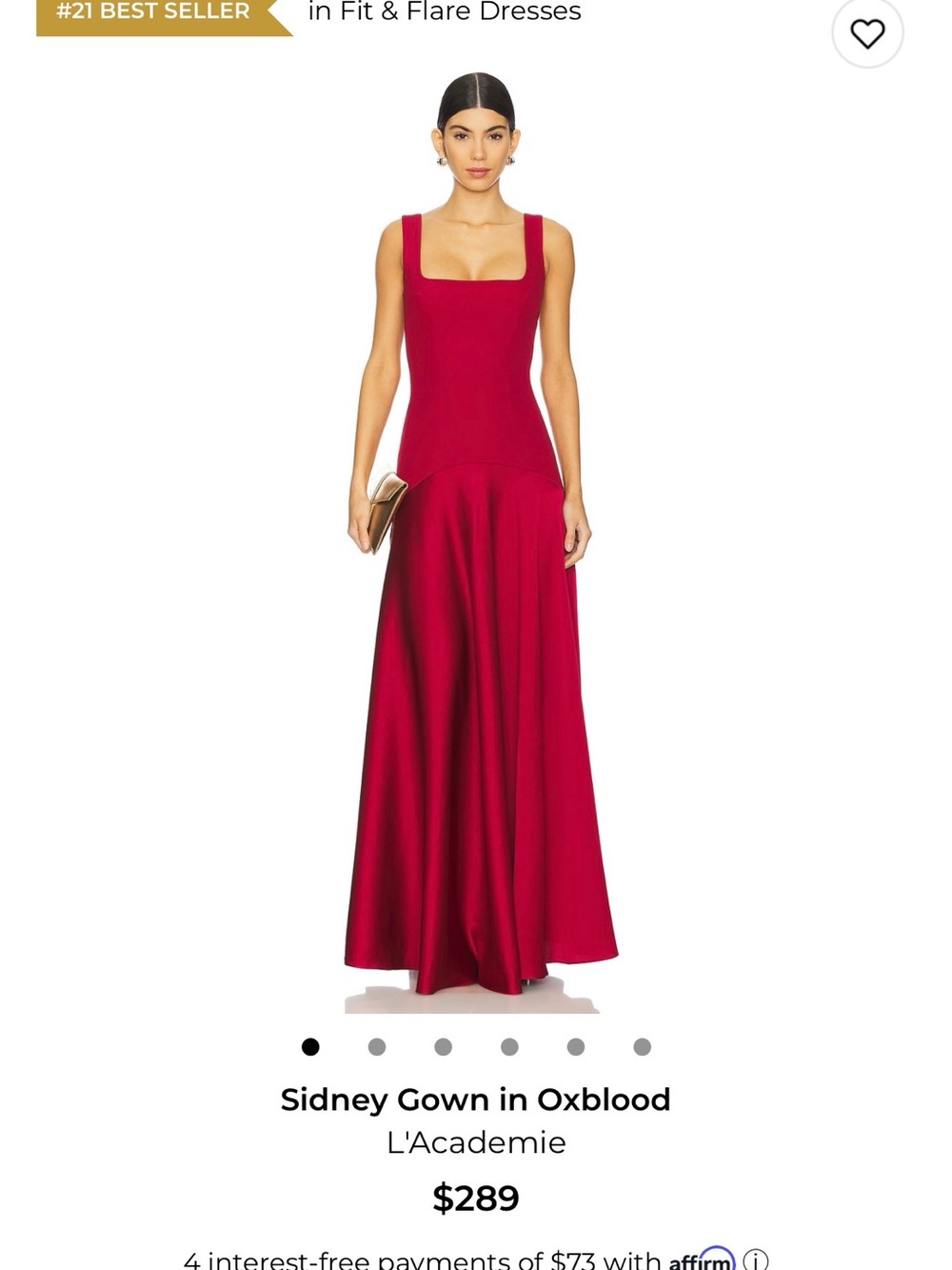 L'Academie Sidney Gown in Oxblood Red
